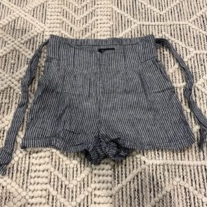 Denim style striped shorts